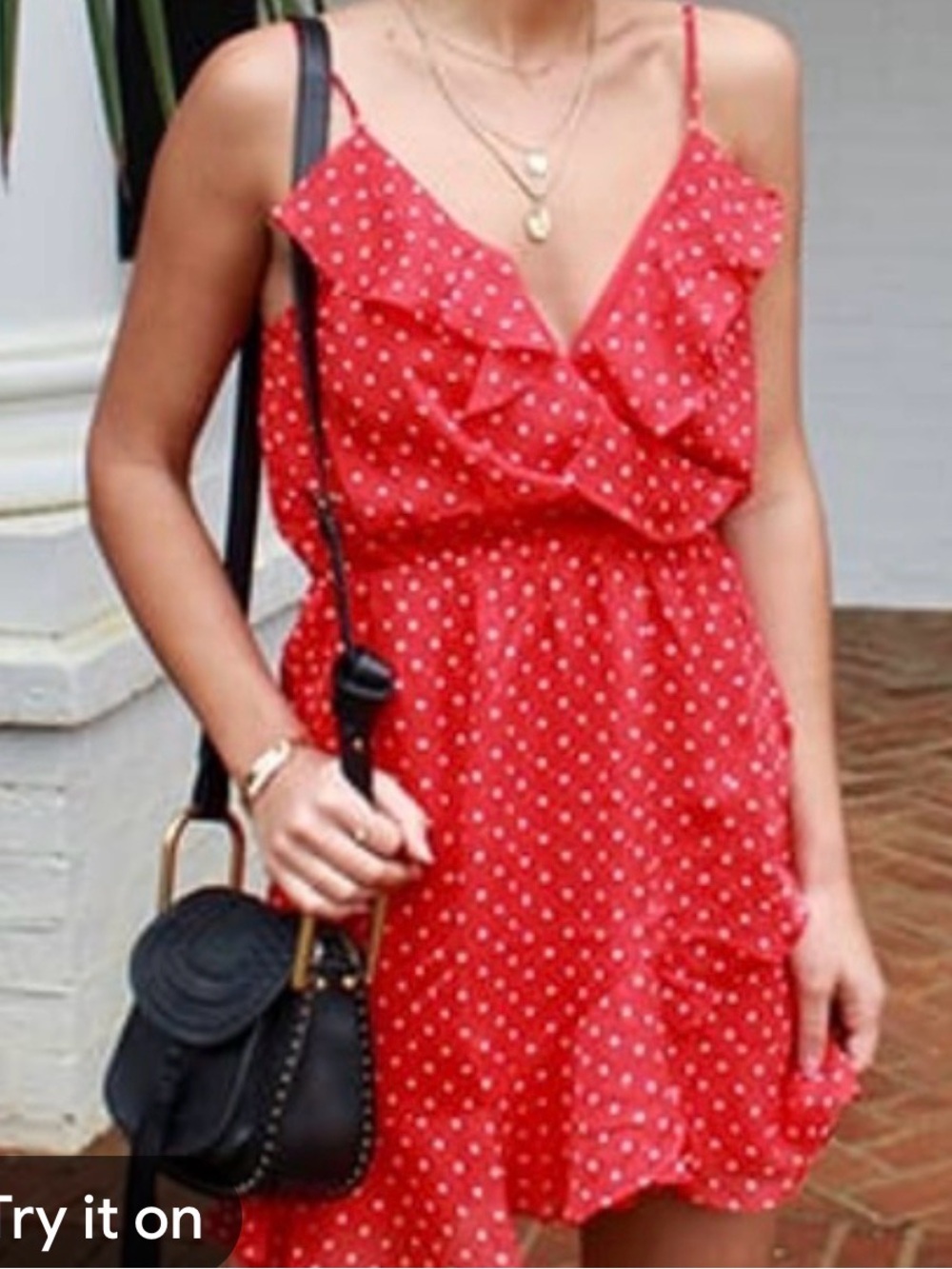 Forever 21 Red Polka Dot Wrap Dress